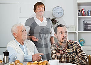 Parents arguing with son