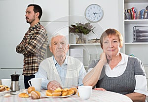 Parents arguing with son