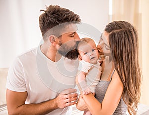 Parents and baby photo