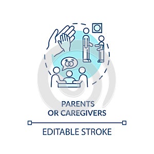 Parents or caregivers concept icon