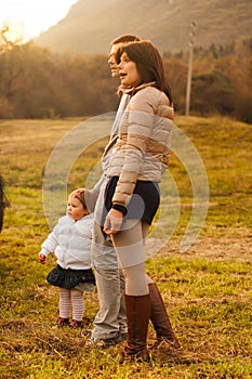 parents and child Together dream, love deeply, and celebrate life's fullness photo