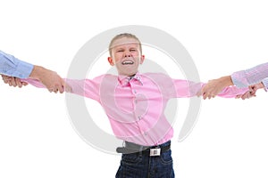 Parents share child.