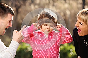 Parents shouting at an innocent child in the park