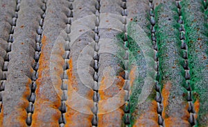 Parete di cemento da usare come sfondo, di colore grigio photo