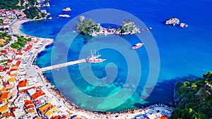 Parga, Greece. Beautiful colorful coastal town in Epirus, Greek holidays