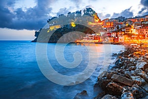 Parga, Greece. Beautiful colorful coastal town in Epirus, Greek holidays