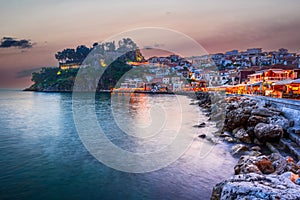 Parga, Greece. Beautiful colorful coastal town in Epirus, Greek holidays at Ionian Sea