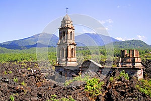 Paricutin ruins in uruapan, michoacan, mexico photo