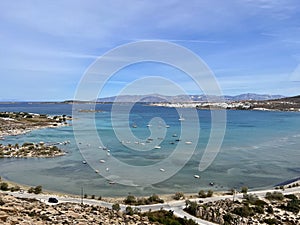 Parikia, the bayside capital, is a boating and transportation hub for the Cyclades region.