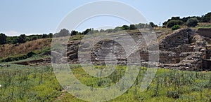 Parion ancient city, theatre, canakkale, Turkish bath and living areas