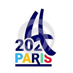 Paris 2024 Olympics. Logo for the Olympics. Vector illustration