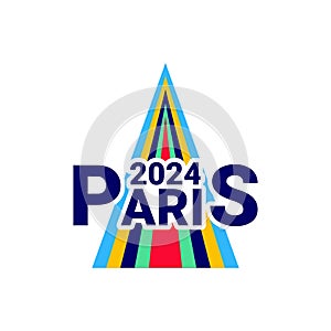 Paris 2024 Olympics. Logo for the Olympics. Vector illustration