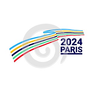 Paris 2024 Olympics. Logo for the Olympics. Vector illustration