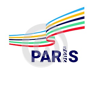 Paris 2024 Olympics. Logo for the Olympics. Vector illustration