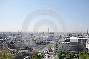 Paris from above, Notre Damme view