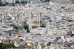 Paris aerial eglise Saint Sulpice church France photo
