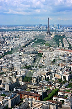 Paris aerial and Eiffel tower