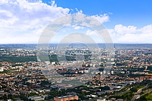 Paris aerial view with Eiffel tower France