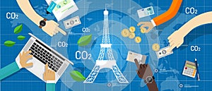 Paris agreement climate accord carbon emission reduction global