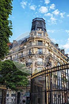 Paris apartment building view