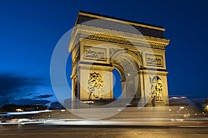 Paris, Arc de Triomphe by night