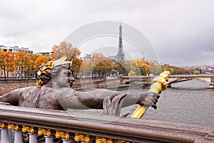 Paris in Autumn with Eiffel Tower