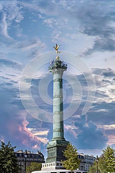 Paris, Bastille, column with the golden angel