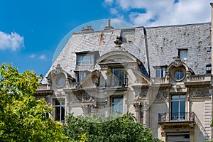 Paris, beautiful building avenue Foch