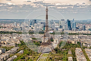 Paris blue sky aerial view landscape panorama