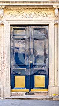 Paris, a blue wooden door