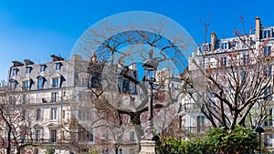 Paris, charmant square and buildings photo