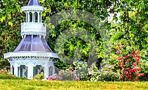 Paris-The Chateau-de-Bagatelle-Pagoda-by-Roseraie in Bois de Boulogne