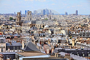 Paris city skyline with 6th Arrondissement