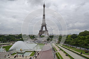 Paris cityscape with Eiffel tower