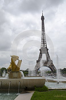 Paris cityscape with Eiffel tower