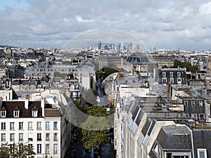 Paris cityscape from the Pompidou Centre, France