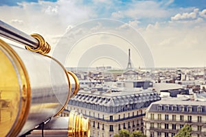 Paris cityscape telescope