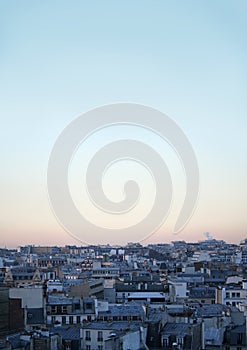 Paris cityscape, urban roof