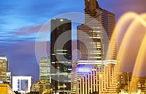 Paris Defense by night