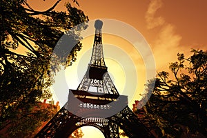 Paris Eiffel Tower 3D render