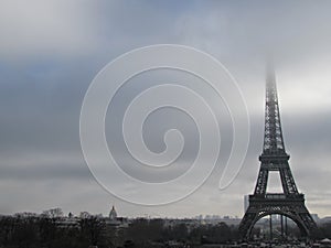 Paris,eiffel tower, floor view , river bridge