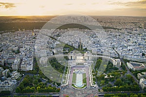 Paris from eiffel tower.trocadero