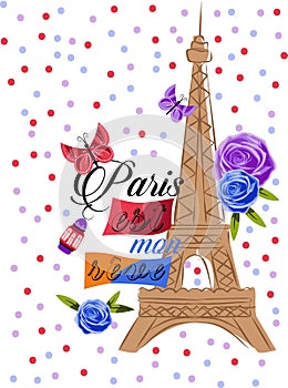 Paris est mon reve t-shirt design