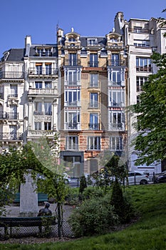 Typical haussmann buildings in Paris