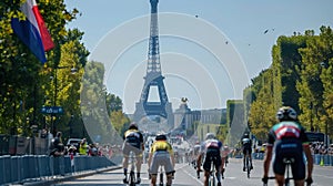 Paris, France. bicycle race in paris. Olympic Games