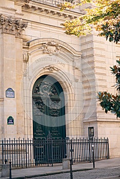 Paris, France the Church of Saint-Etienne-du-Mont 1494-1624 next to the Pantheon