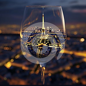 Paris France, City Diorama Part of our cities in a glass series