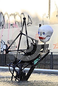 The Stravinsky Fountain near the Centre Georges Pompidou in Paris