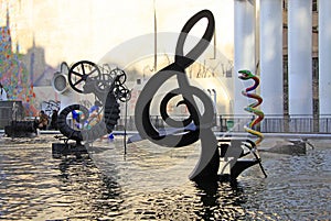 The Stravinsky Fountain near the Centre Georges Pompidou in Paris