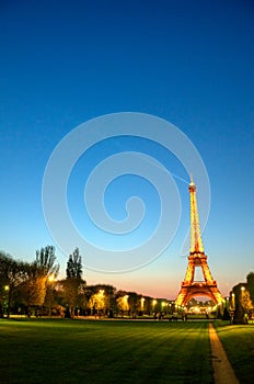 Paris (France) - Eiffel Tower after Sunset